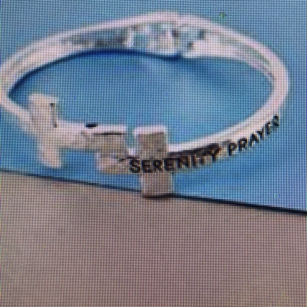 Hammered Silvertone Serenity Prayer